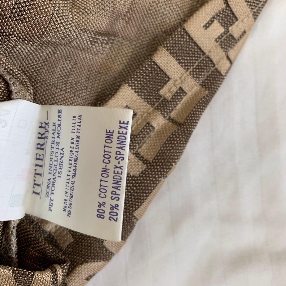 W6)FENDI jeans フェンディ　ズッカ柄 半袖 Ｔシャツ ロゴ