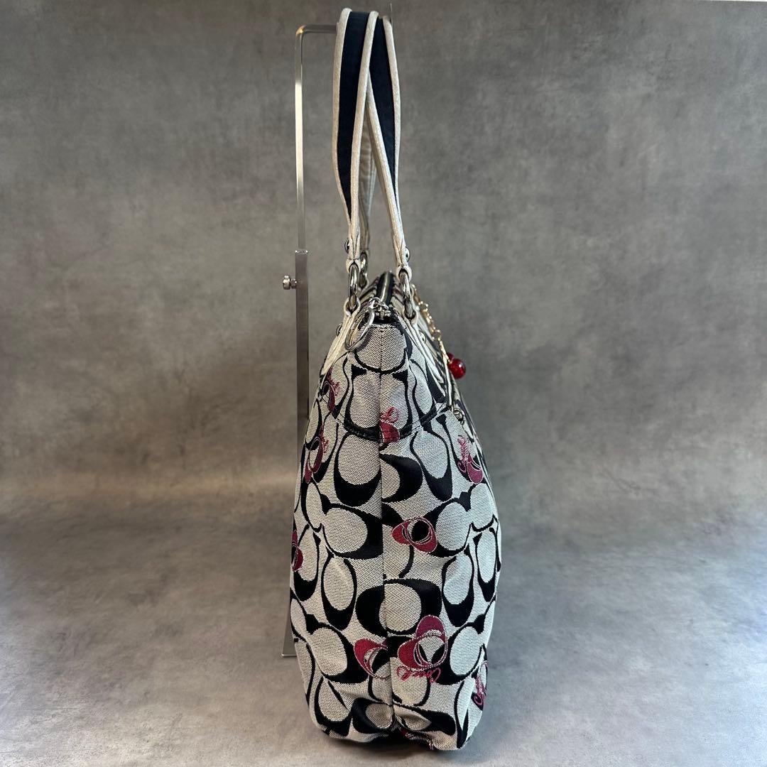 バッグ Y2K COACH Poppy Gram Signature Tote Bag