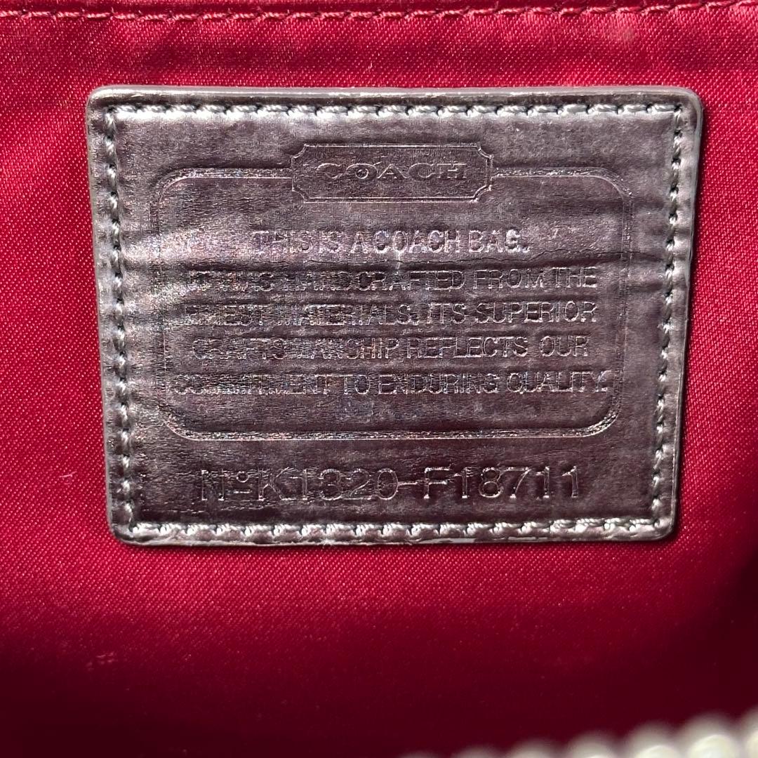 バッグ Y2K COACH Poppy Gram Signature Tote Bag