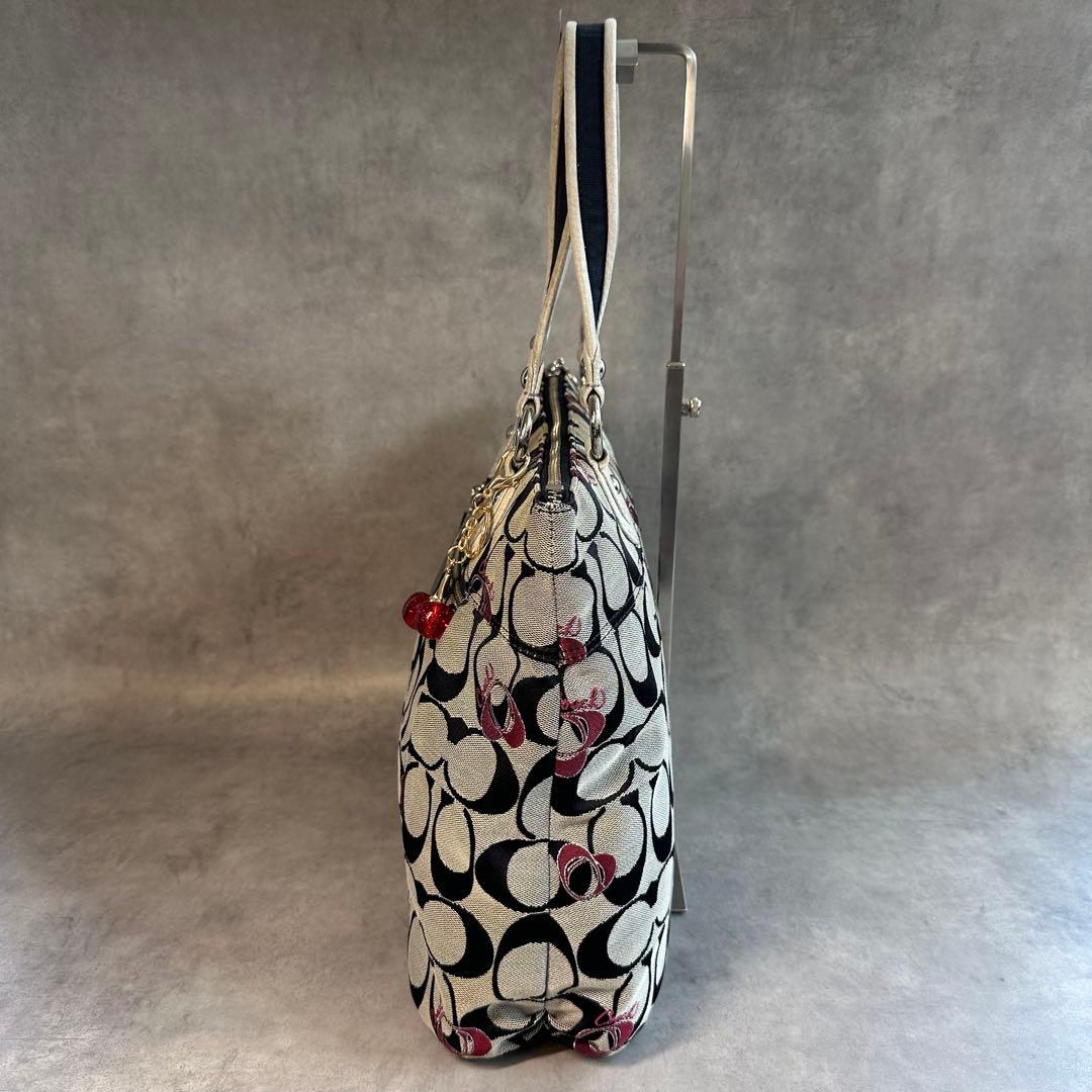 バッグ Y2K COACH Poppy Gram Signature Tote Bag