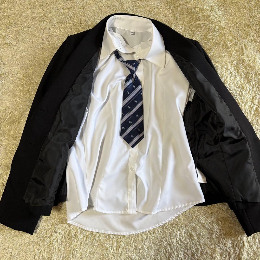 【美品】デコラピンキーズ 165 スーツ 4点セット 卒服 卒業式 黒