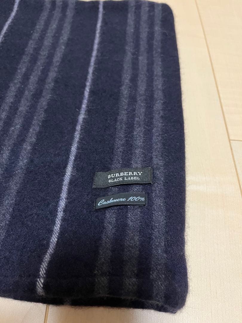バーバリー　スヌード　ネックウォーマー　マフラー 濃紺　ネイビー系