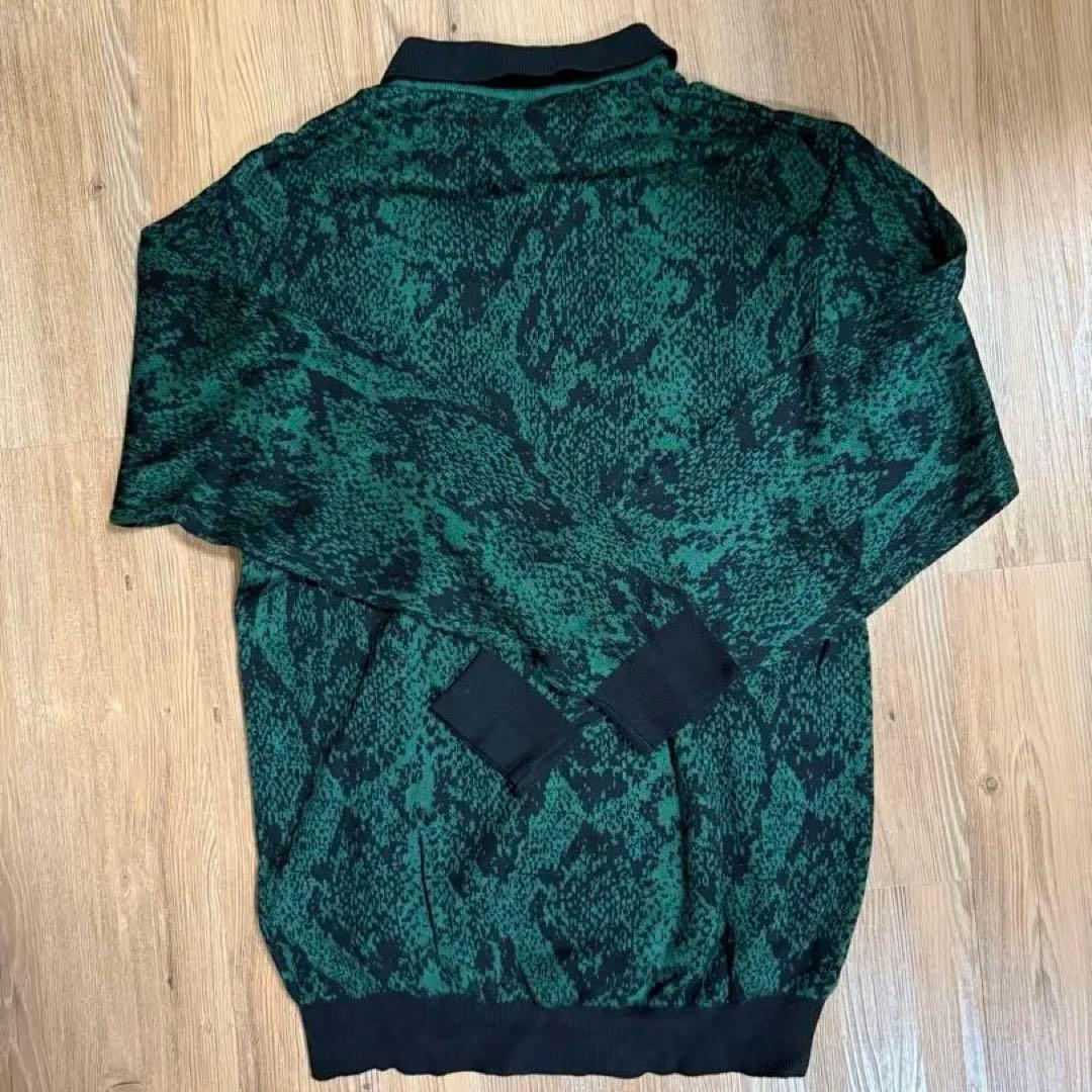 ワコマリア　GUILTY PARTIES パイソン柄ニットポロシャツ