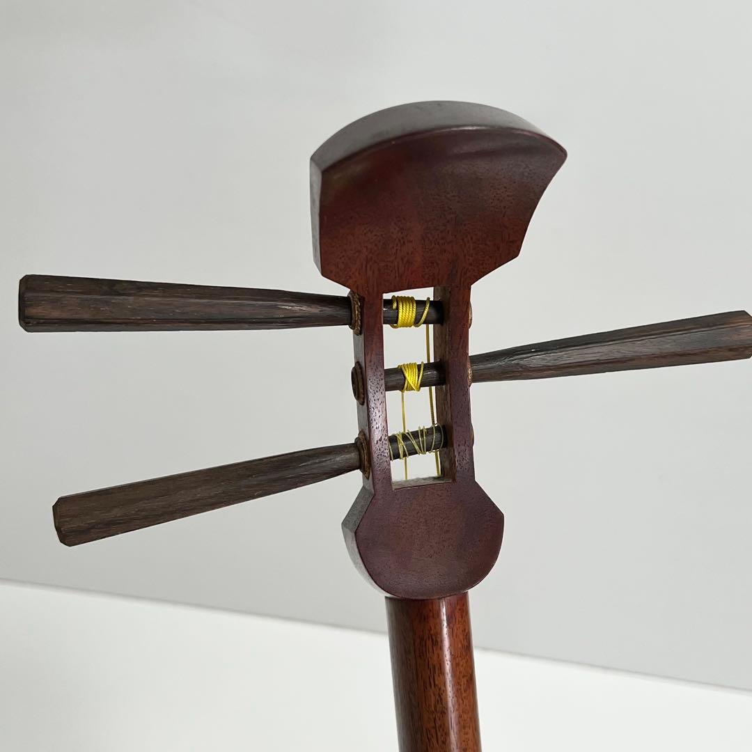 長唄三味線 丸打胴 撥 ハードケース付き