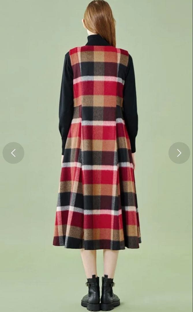 BLUE LABEL CRESTBRIDGE チェックブライトジャンパードレス