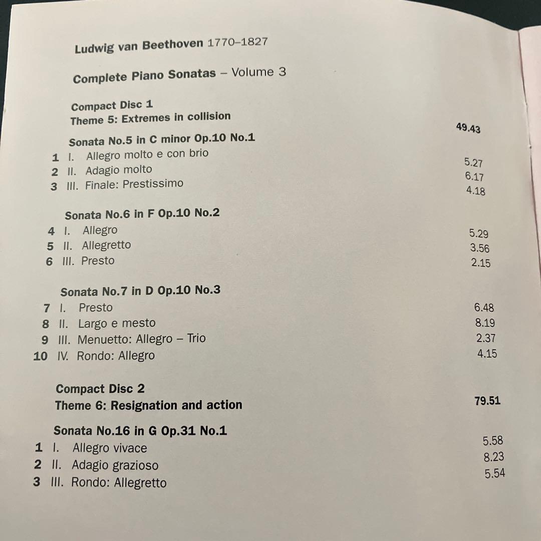 【売約済】リム／ベートーヴェンpソナタ5.6.7.16.17.18.28番2CD