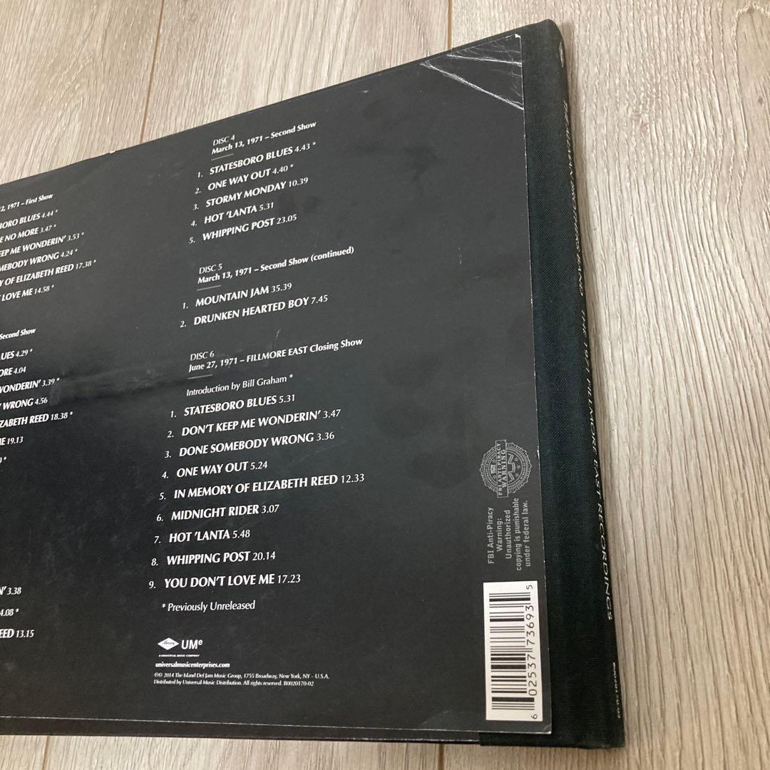 洋楽 ALLMAN BROTHERS BAND FILLMORE EAST 6CD