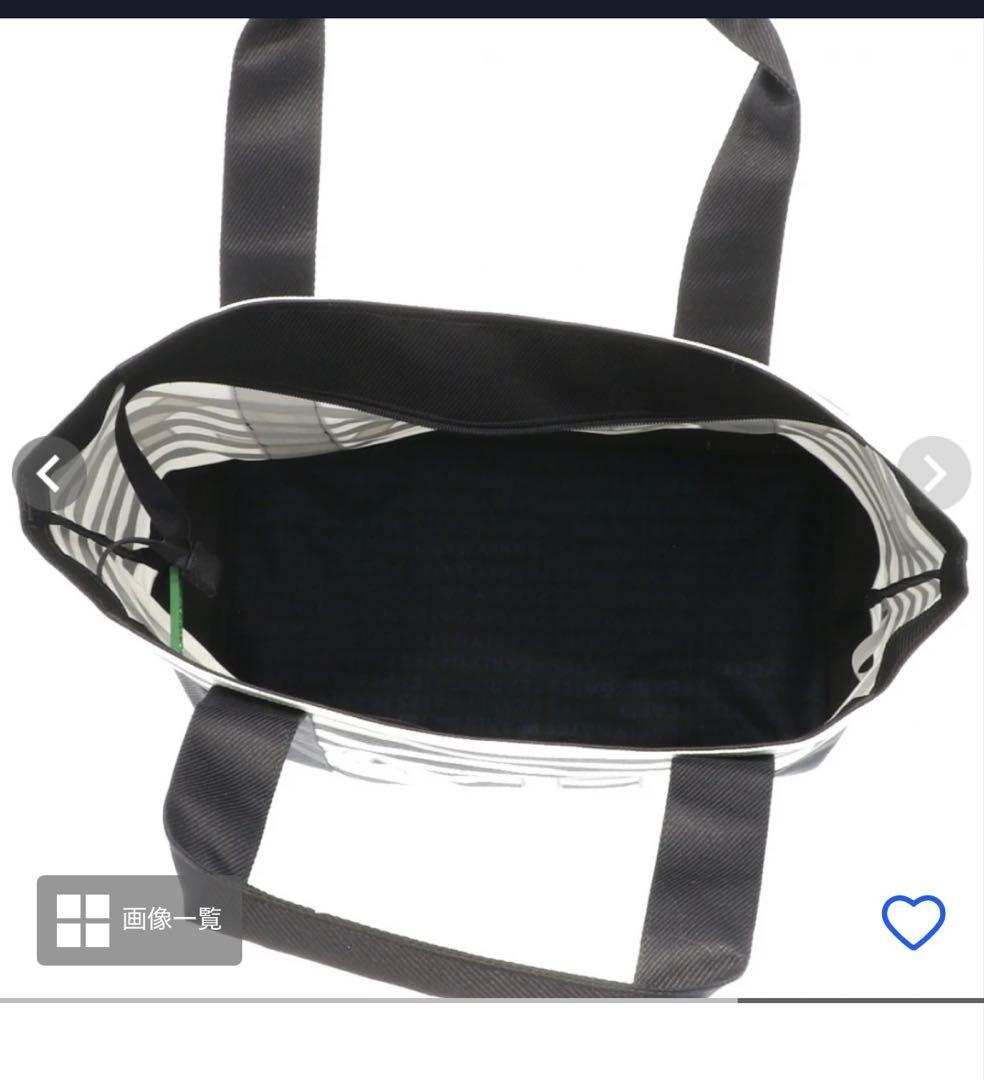 PEARLY GATES ストライプトートバッグ ネイビー×ホワイト