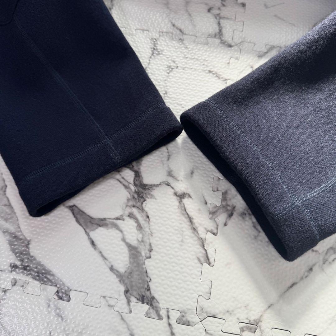 未使用◎グッチ　ダッフルコート　ロゴトグル　2way 大きいサイズ　ネイビー