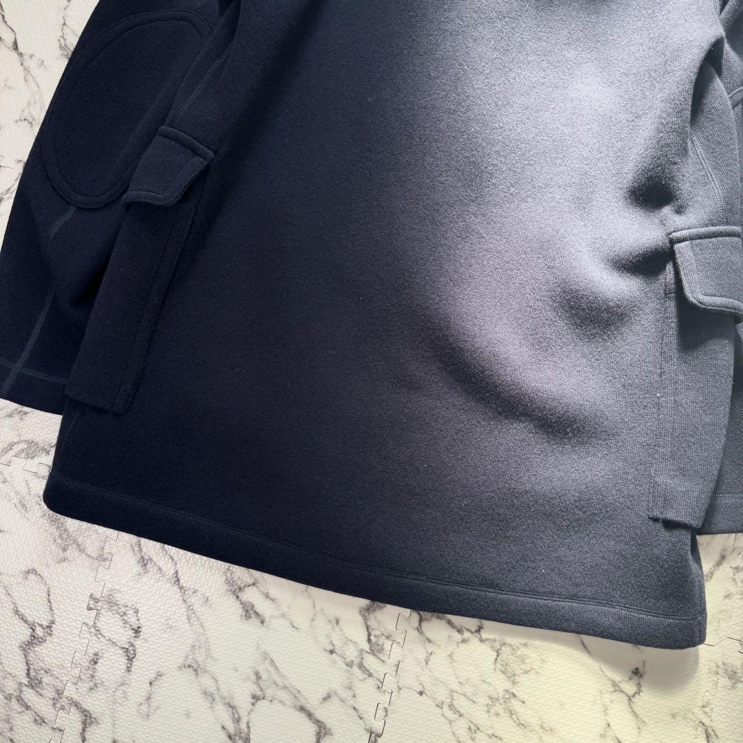 未使用◎グッチ　ダッフルコート　ロゴトグル　2way 大きいサイズ　ネイビー