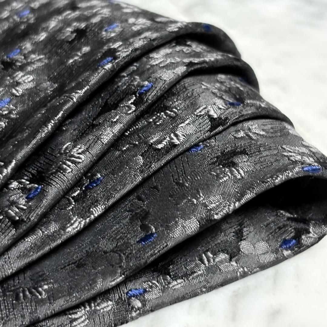 Ermenegildo Zegna ネクタイ グレー ブラック 花柄系