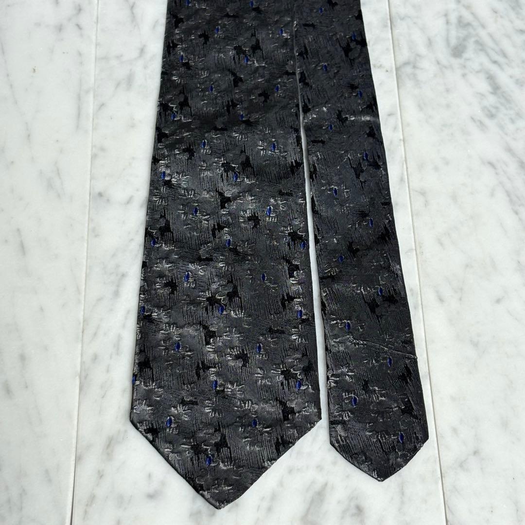 Ermenegildo Zegna ネクタイ グレー ブラック 花柄系