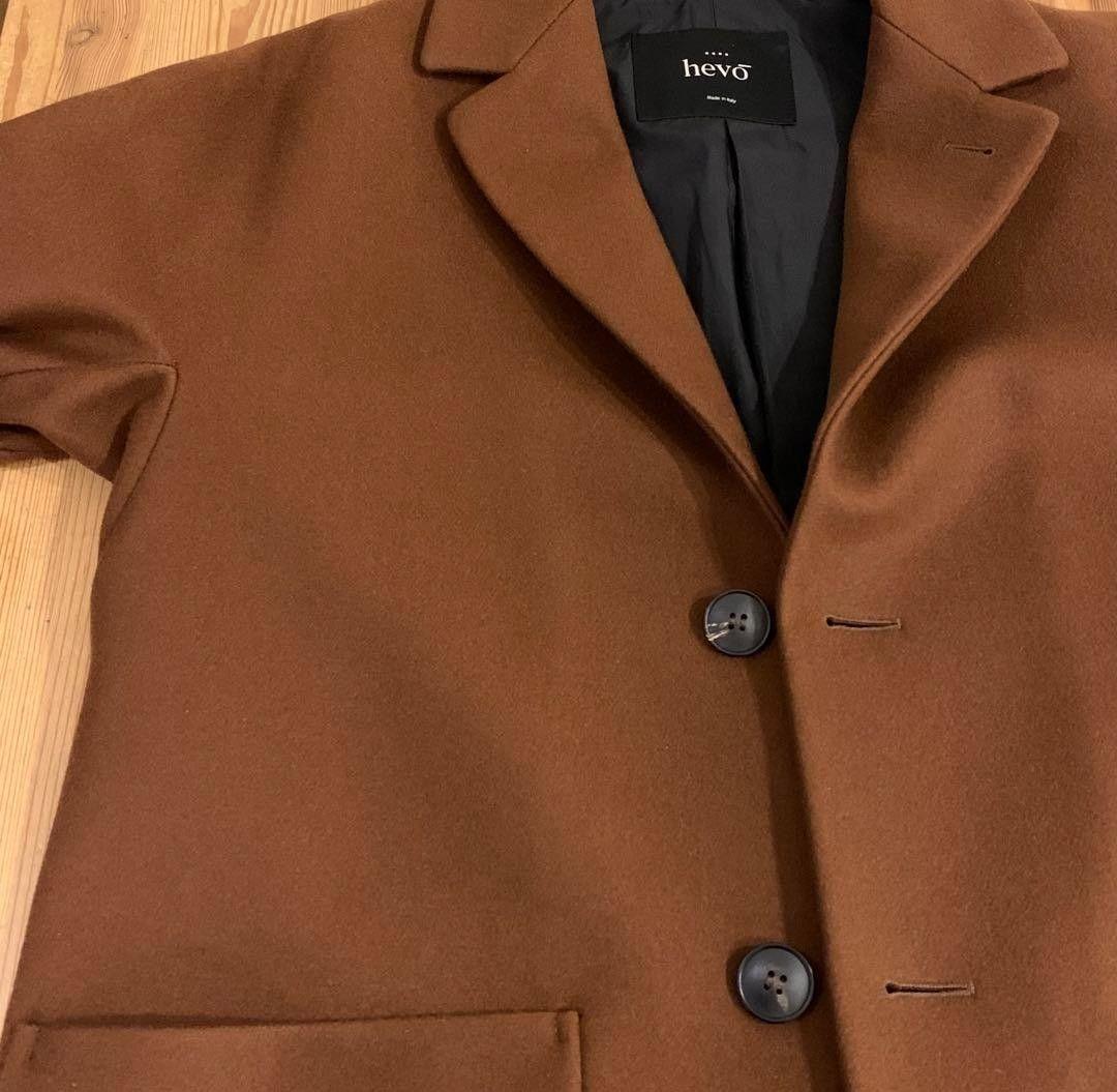 hevo イーヴォ チェスターコート 46 CONVERSANO 茶 ブラウン