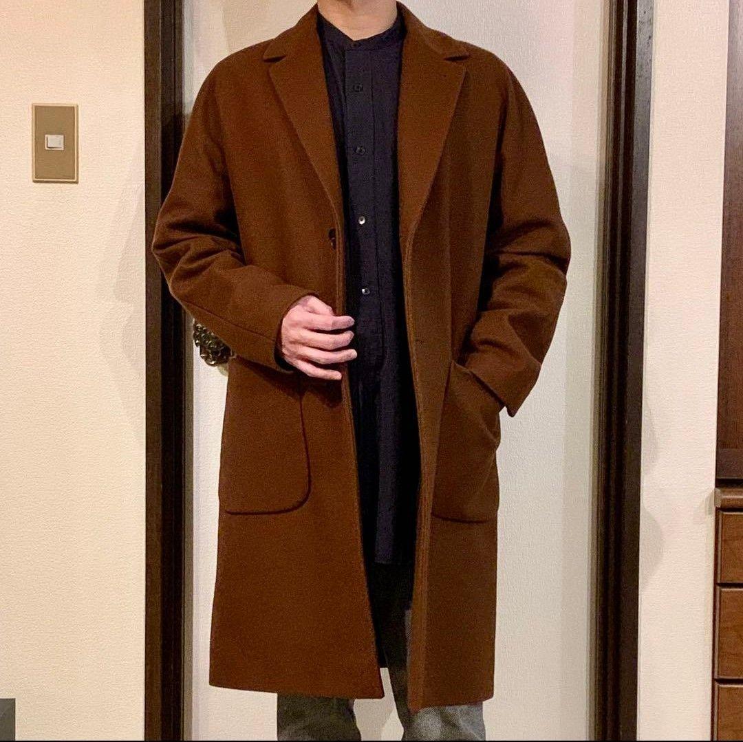 hevo イーヴォ チェスターコート 46 CONVERSANO 茶 ブラウン