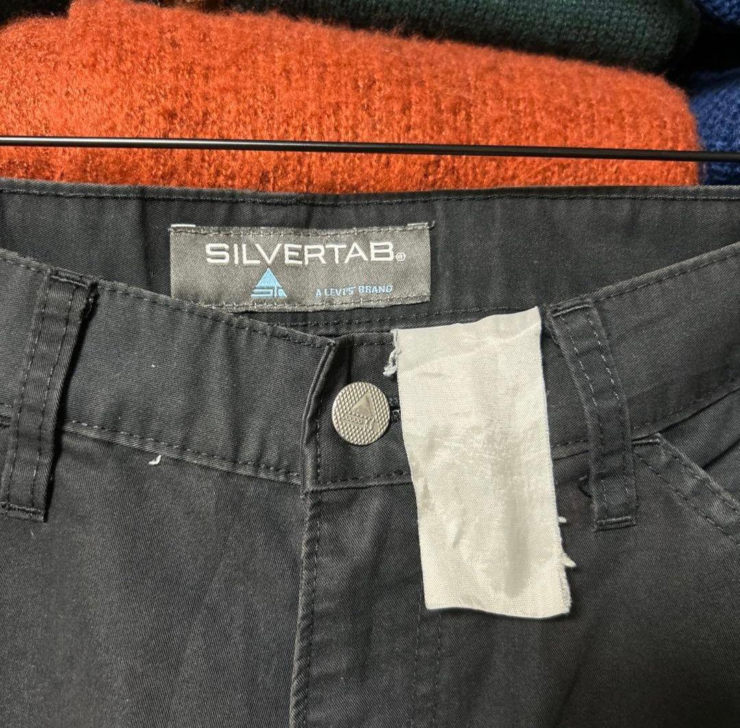 Silver Tab　シルバータブ　カーゴパンツ　ブラック　黒　珍品　ストレート