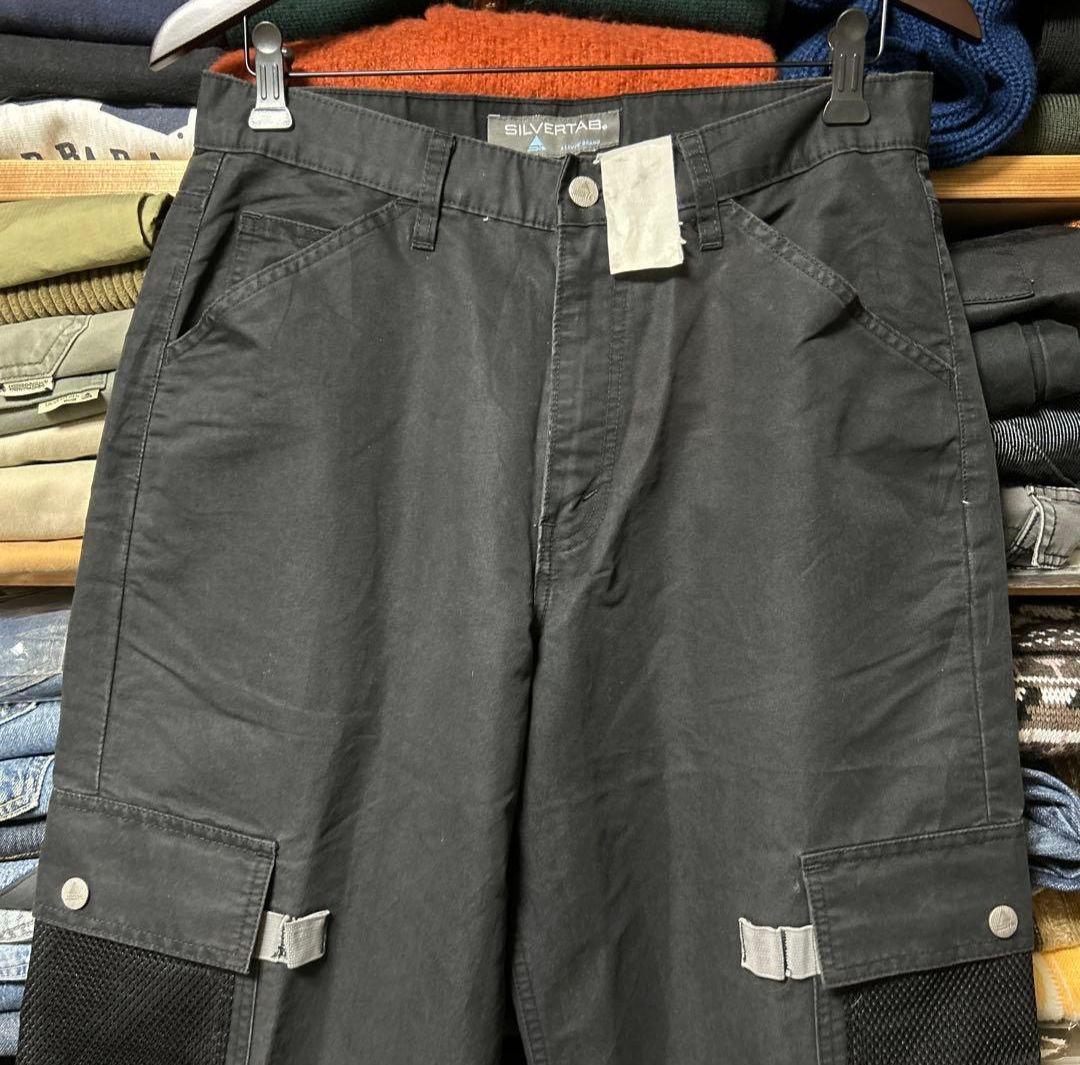 Silver Tab　シルバータブ　カーゴパンツ　ブラック　黒　珍品　ストレート