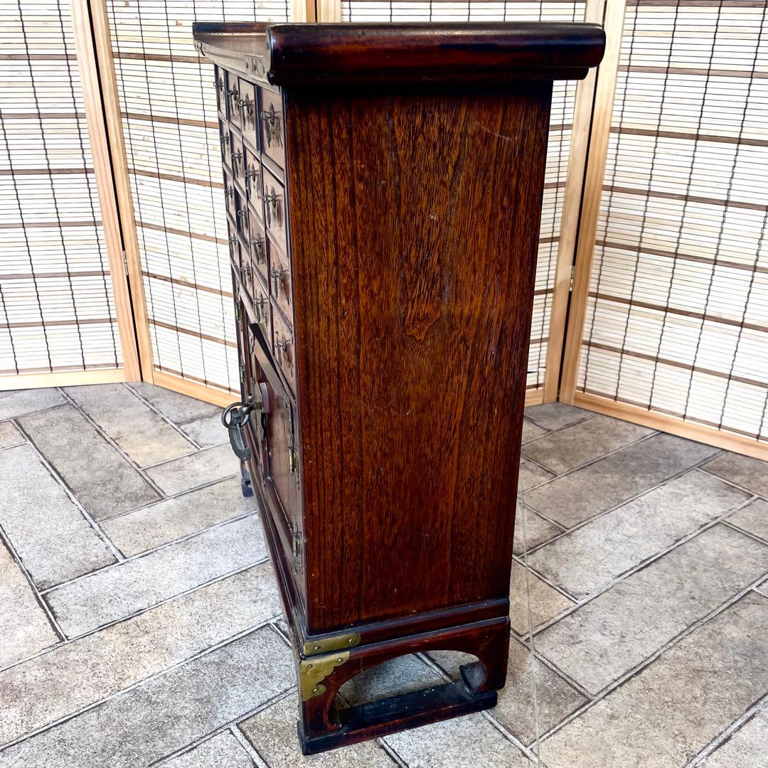 古美術 李朝家具 薬箪笥 ヤクジャン 引き出し 戸棚 レトロ 木製 アンティーク