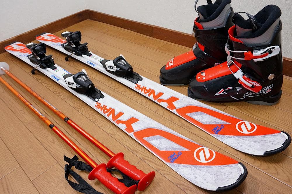 メンテ済 130cm 靴23.5cm DYNAMIC 子供用スキーセット