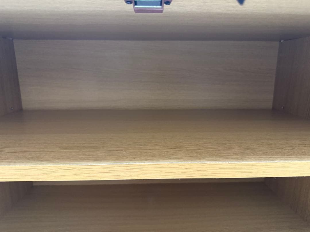 木製テレビ台 ガラス扉付き/無垢材