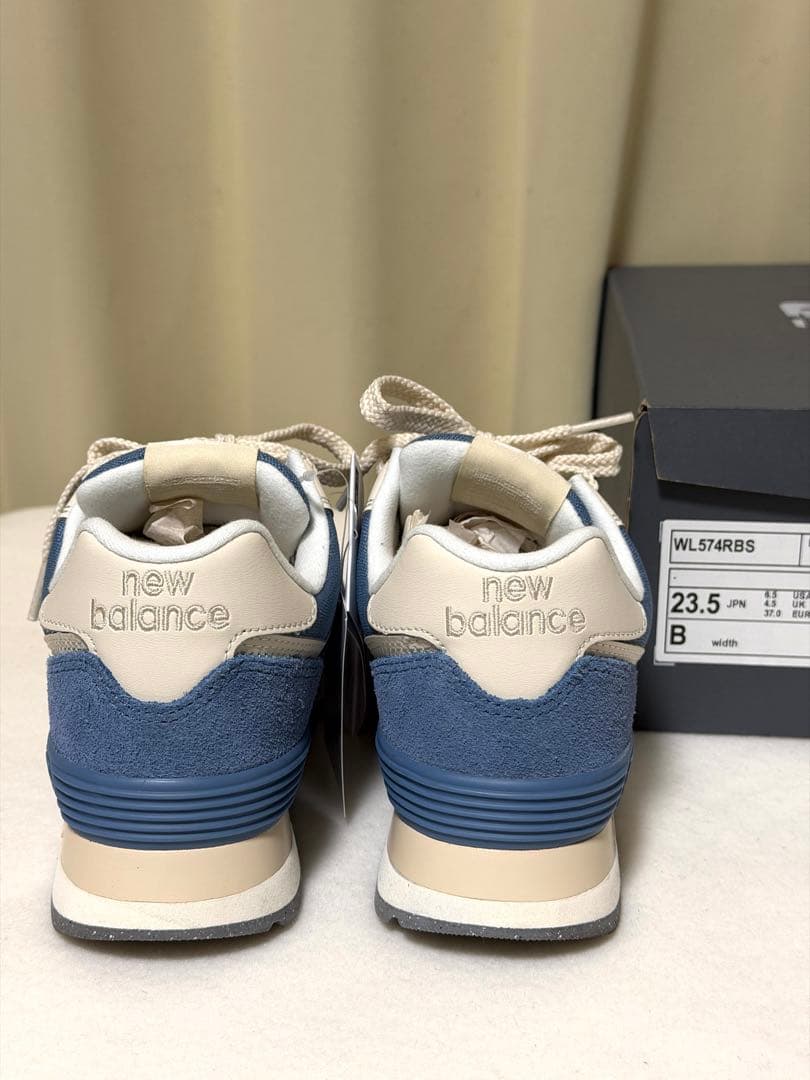 新品New Balance WL574RBS 23.5cm ブルー スニーカー