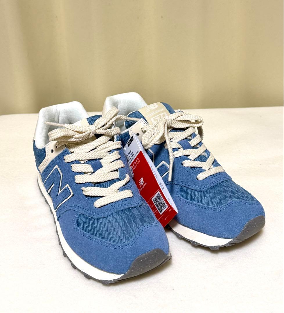 新品New Balance WL574RBS 23.5cm ブルー スニーカー