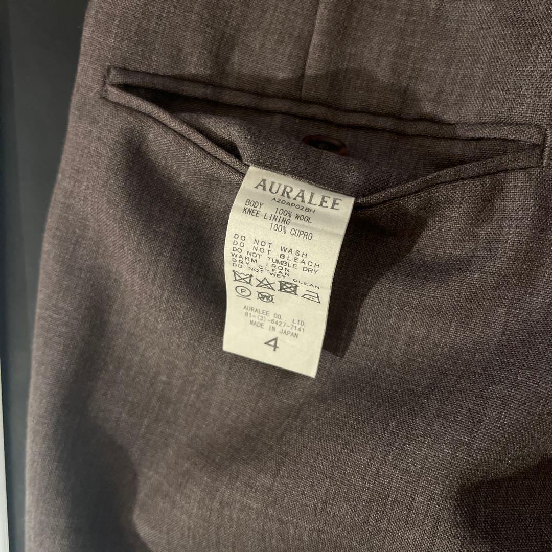 AURALEE オーラリー BLUEFACED WOOL SLACKS サイズ4