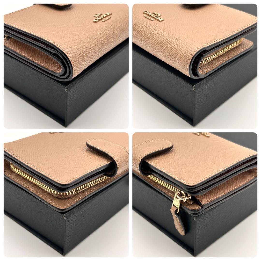 ✨美品✨ COACH コーチ 二つ折り財布 ベージュ 折り財布