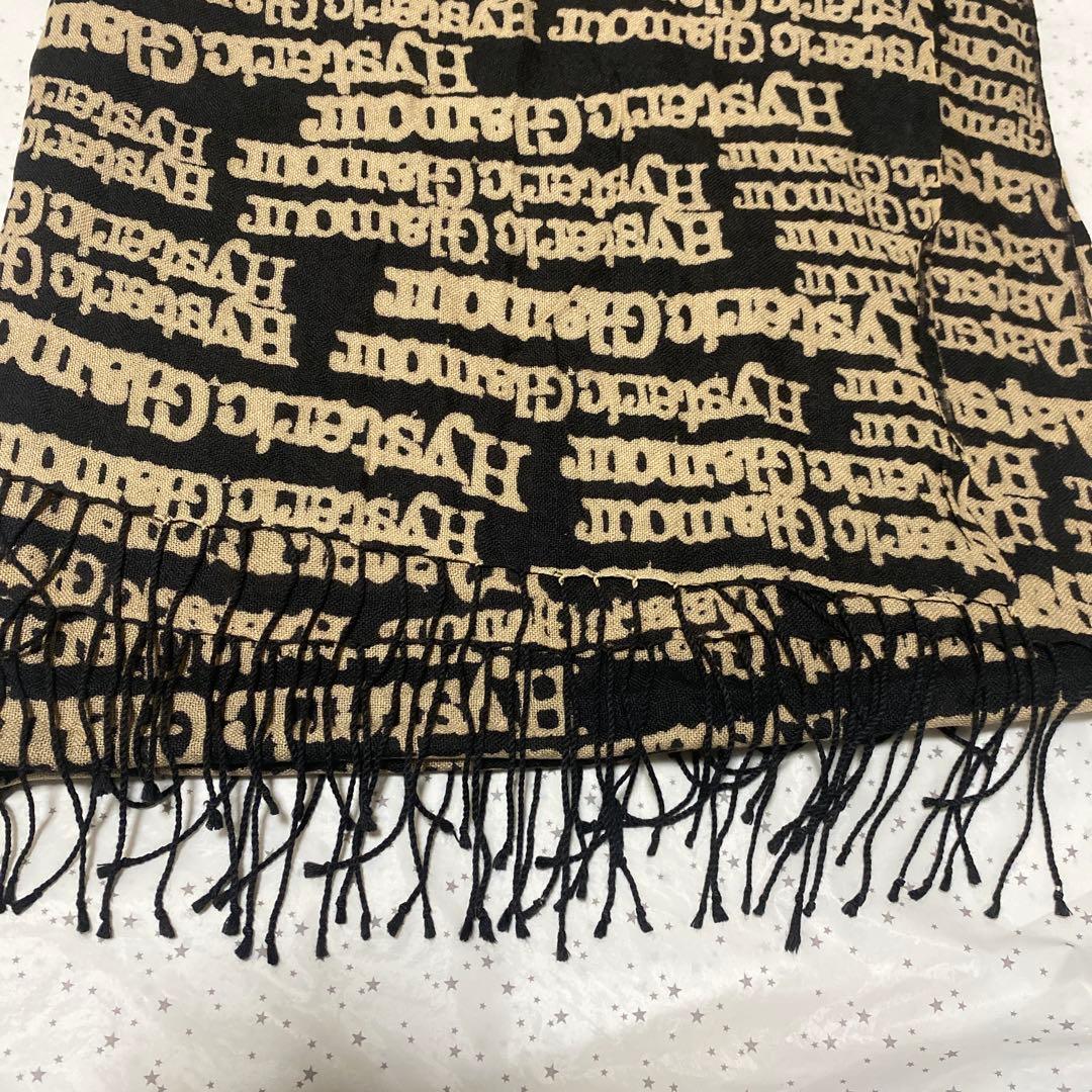 激レア✨ヒステリックグラマー TYPE LOGO 大判 ストール　ブラック　美品