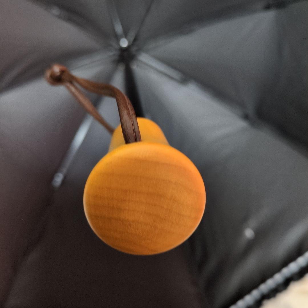 サンバリア100 日傘 グレーストライプ フリル　2段折