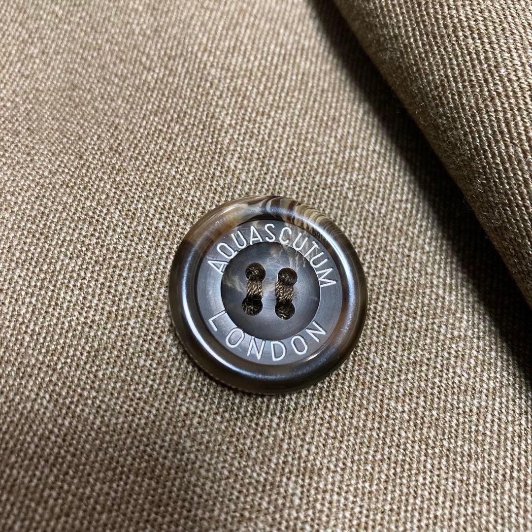 ✨極美品 アクアスキュータム　比翼チェスターコート　ベルベット　ロング　ブラウン