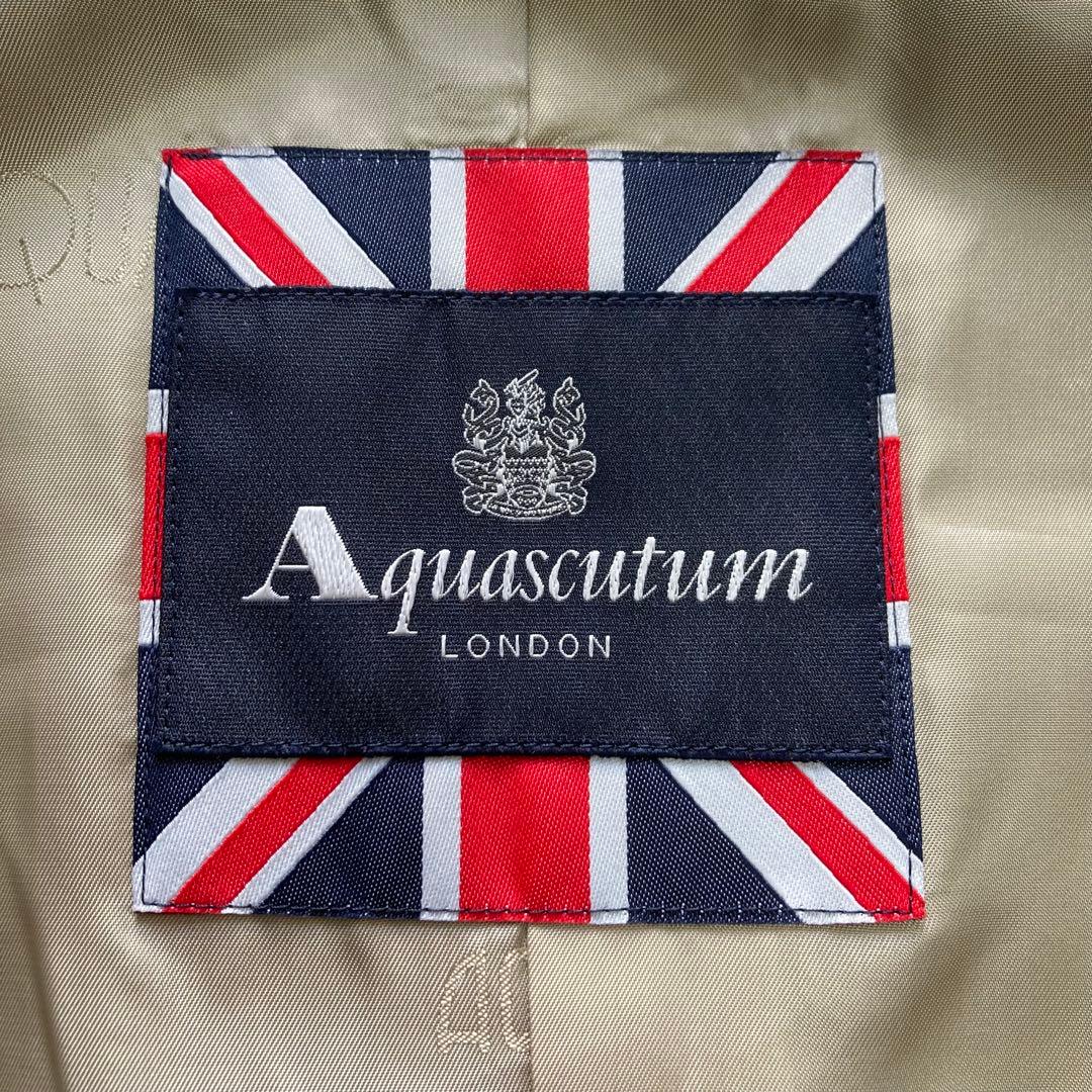 ✨極美品 アクアスキュータム　比翼チェスターコート　ベルベット　ロング　ブラウン