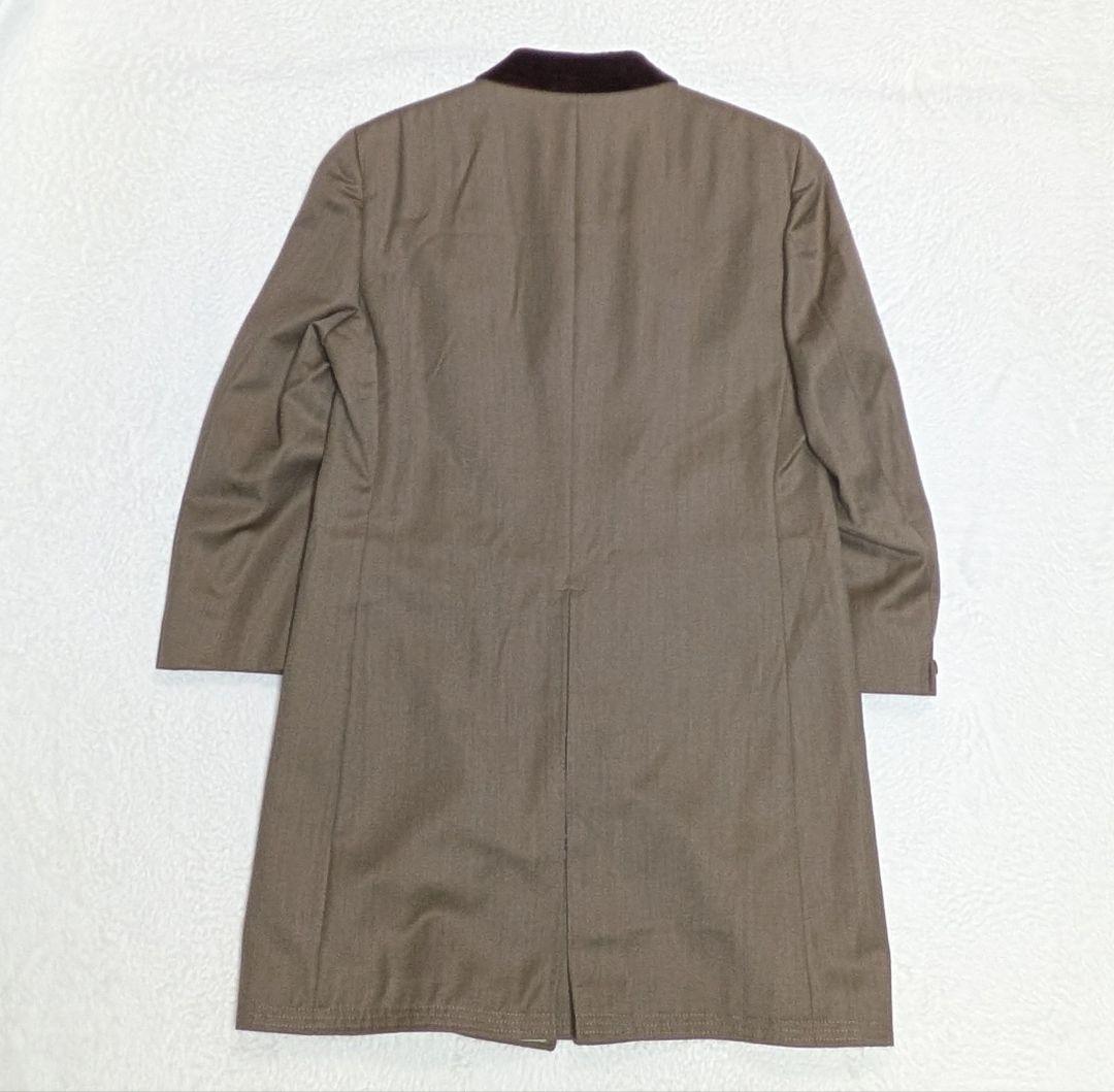 ✨極美品 アクアスキュータム　比翼チェスターコート　ベルベット　ロング　ブラウン