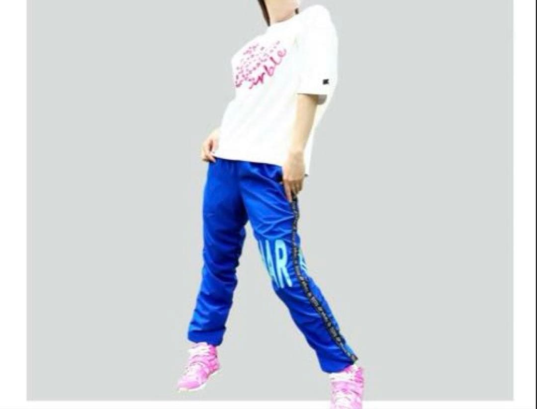 専用新品未使用タグ付 Marble フィットネスパンツMLブルー トレーニング