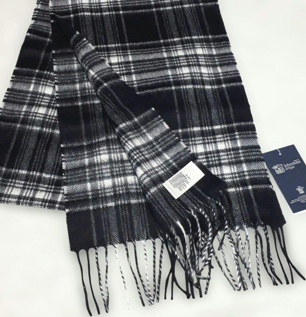 ◾ジョンストンズ オブエルガン◾　カシミヤ100%マフラー☆チェック柄