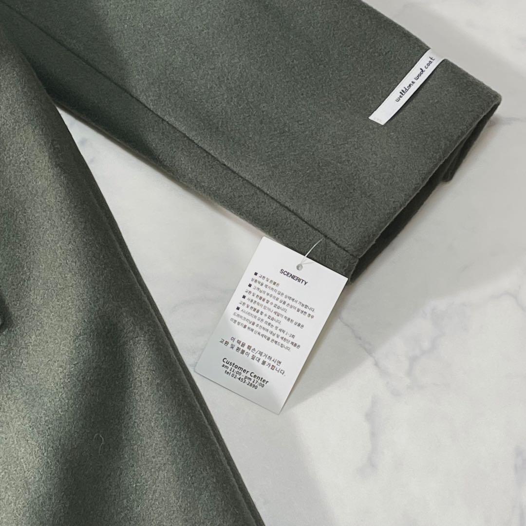 韓国 well done × mined ロングダブルブレスト チェスターコート