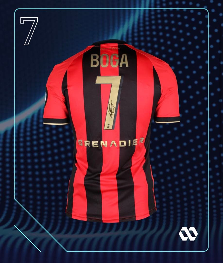 ニース　120周年記念ユニフォーム　選手支給品　ジェレミー・ボガサイン入り