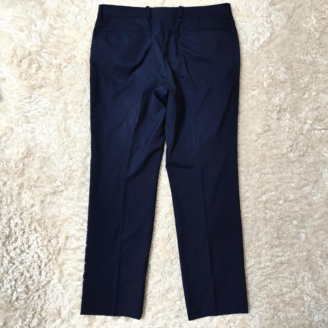 グリーンレーベルリラクシング×レダ セットアップ 48 ネイビー イタリア製生地