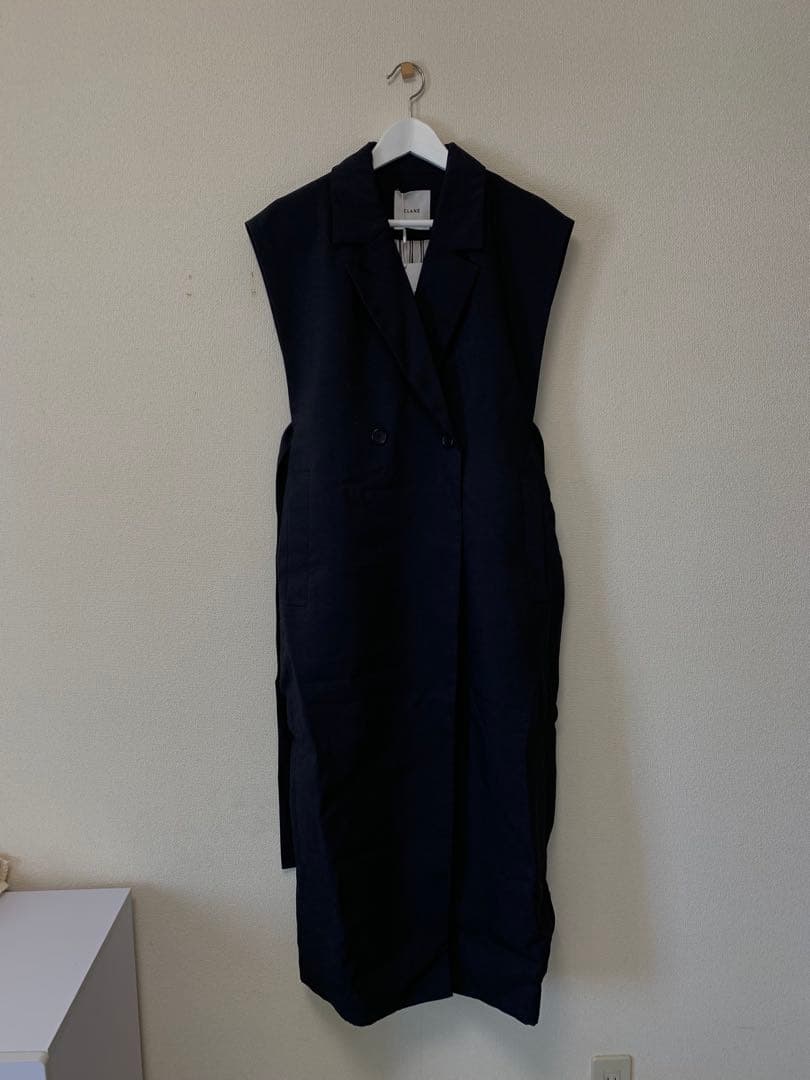 【未使用】CLANE DOUBLE BREASTED GILET ブラッククラネ