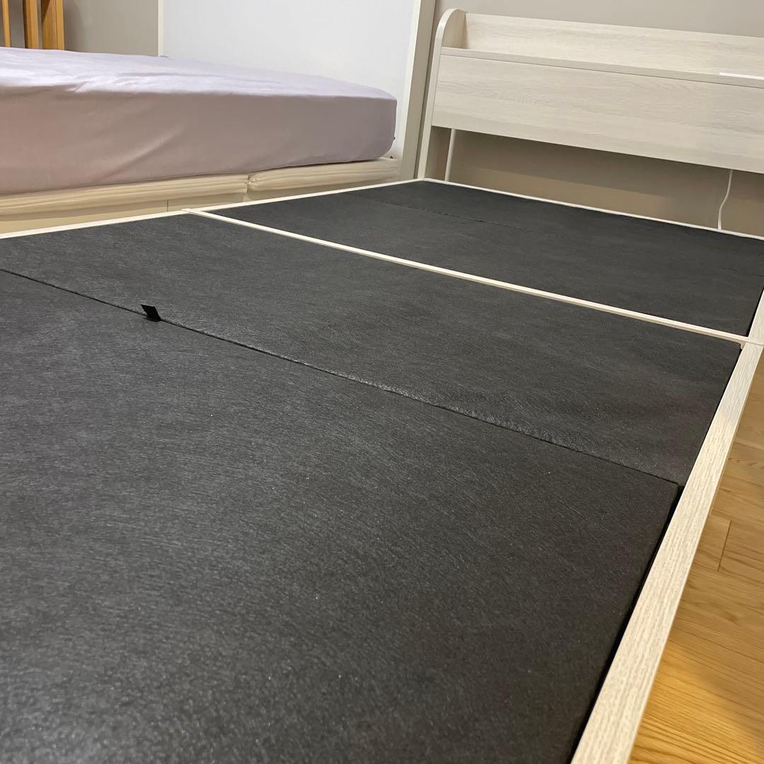 【つかさ】【引渡し限定】シングルベッドフレーム　収納付き　コンセント