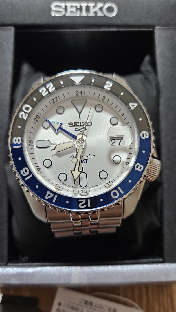 SBSC017 未使用品 ベルト調整のみ　セイコー 5スポーツ SKX GMT