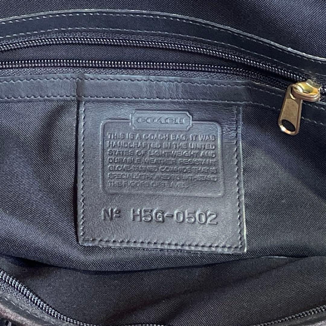 OLD COACH ブラックレザー ボストンバッグ 大容量