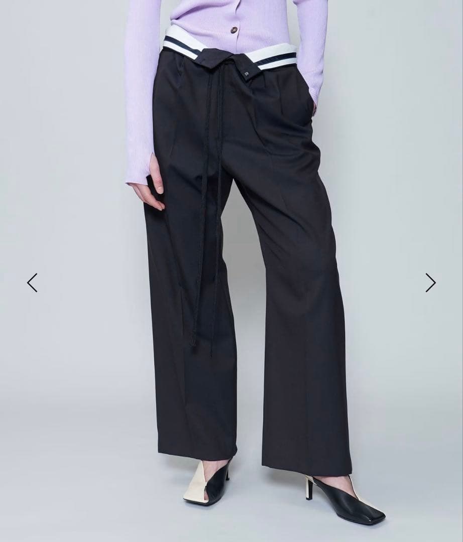 ＜6(ROKU)＞リボン マーベルト パンツ