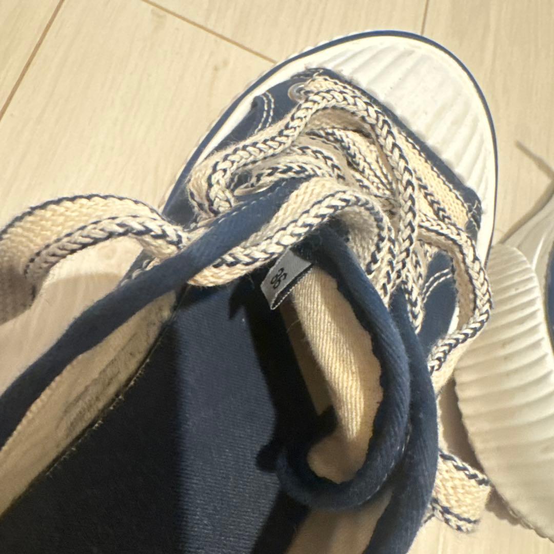 ami parisネイビー 厚底スニーカー