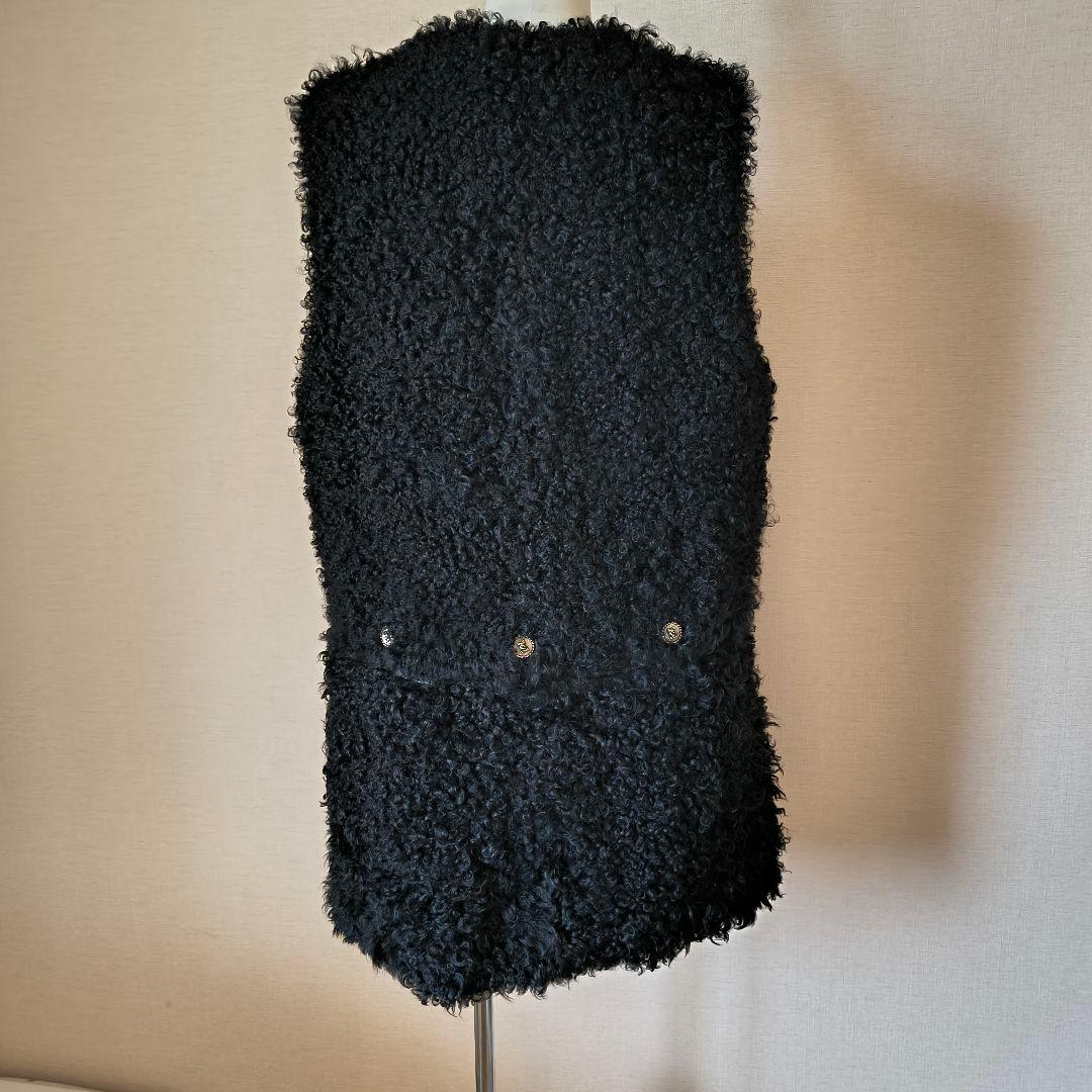 エンバ チベットラム ファーベスト ジレ 3way ブラック