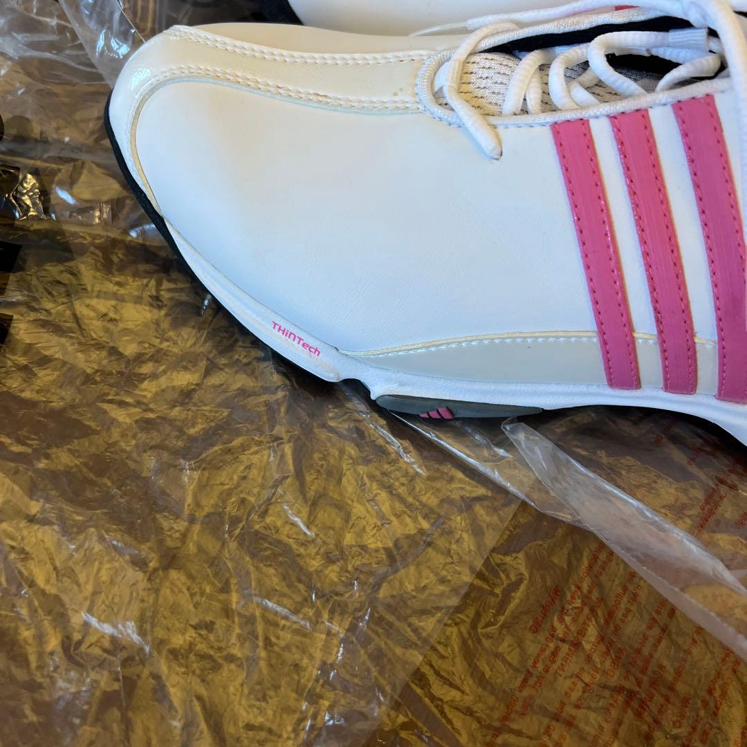 adidas ゴルフシューズ ホワイト/ピンク