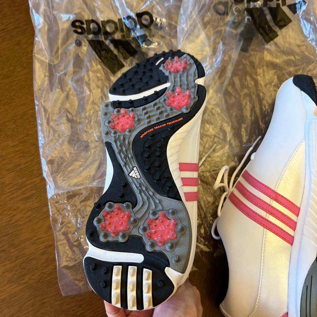 adidas ゴルフシューズ ホワイト/ピンク