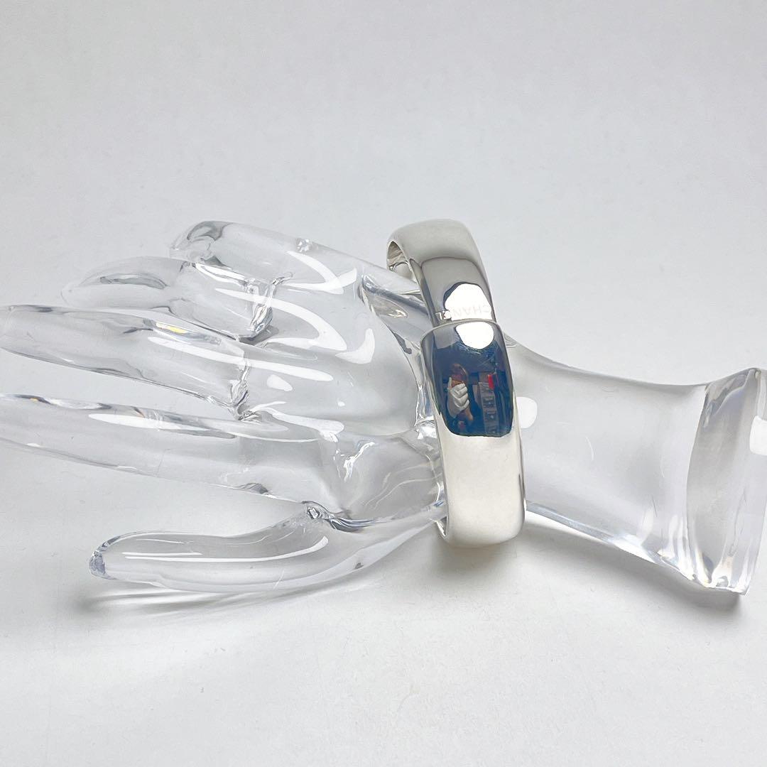 シャネル　サークル　ロゴ　ワイド　バングル　925