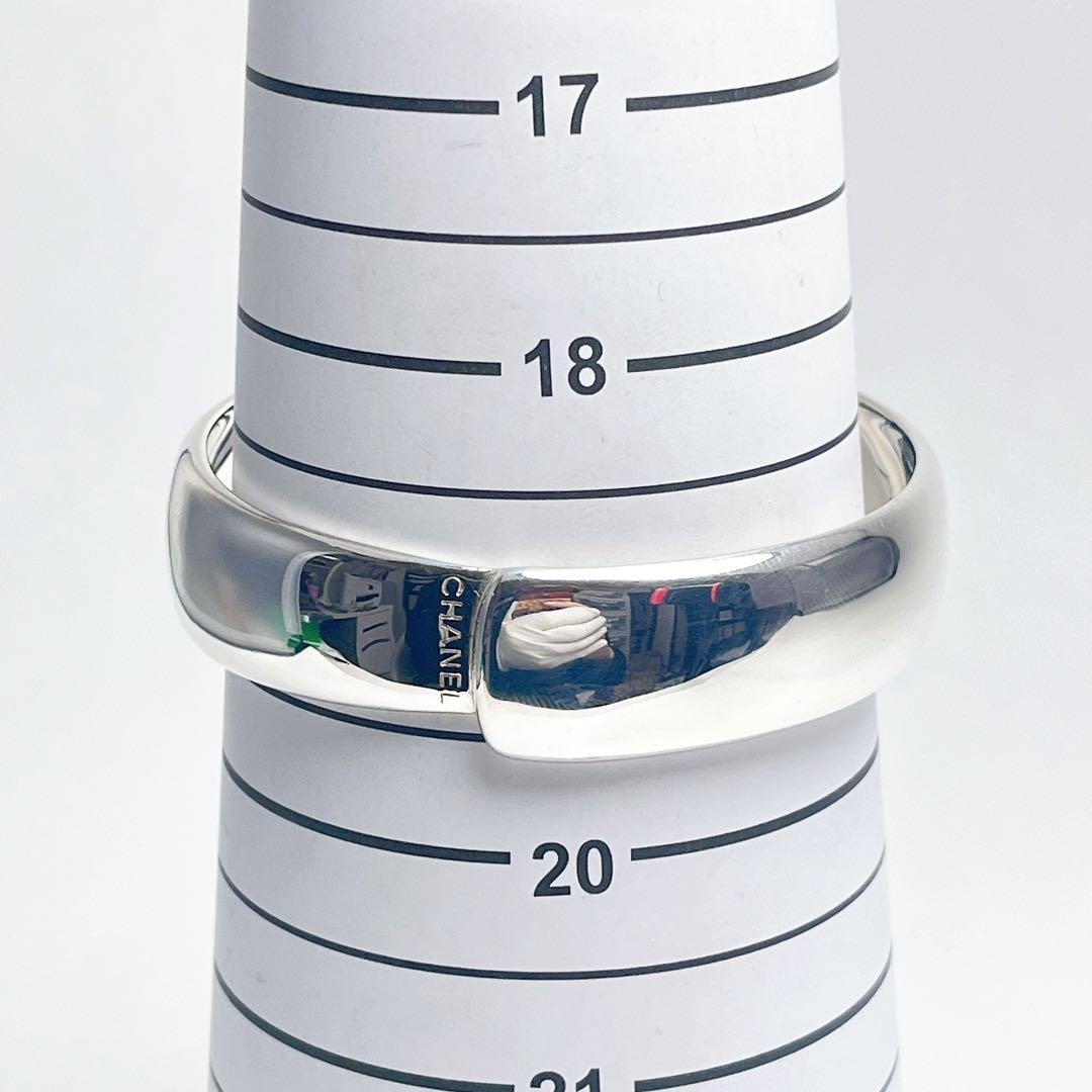 シャネル　サークル　ロゴ　ワイド　バングル　925