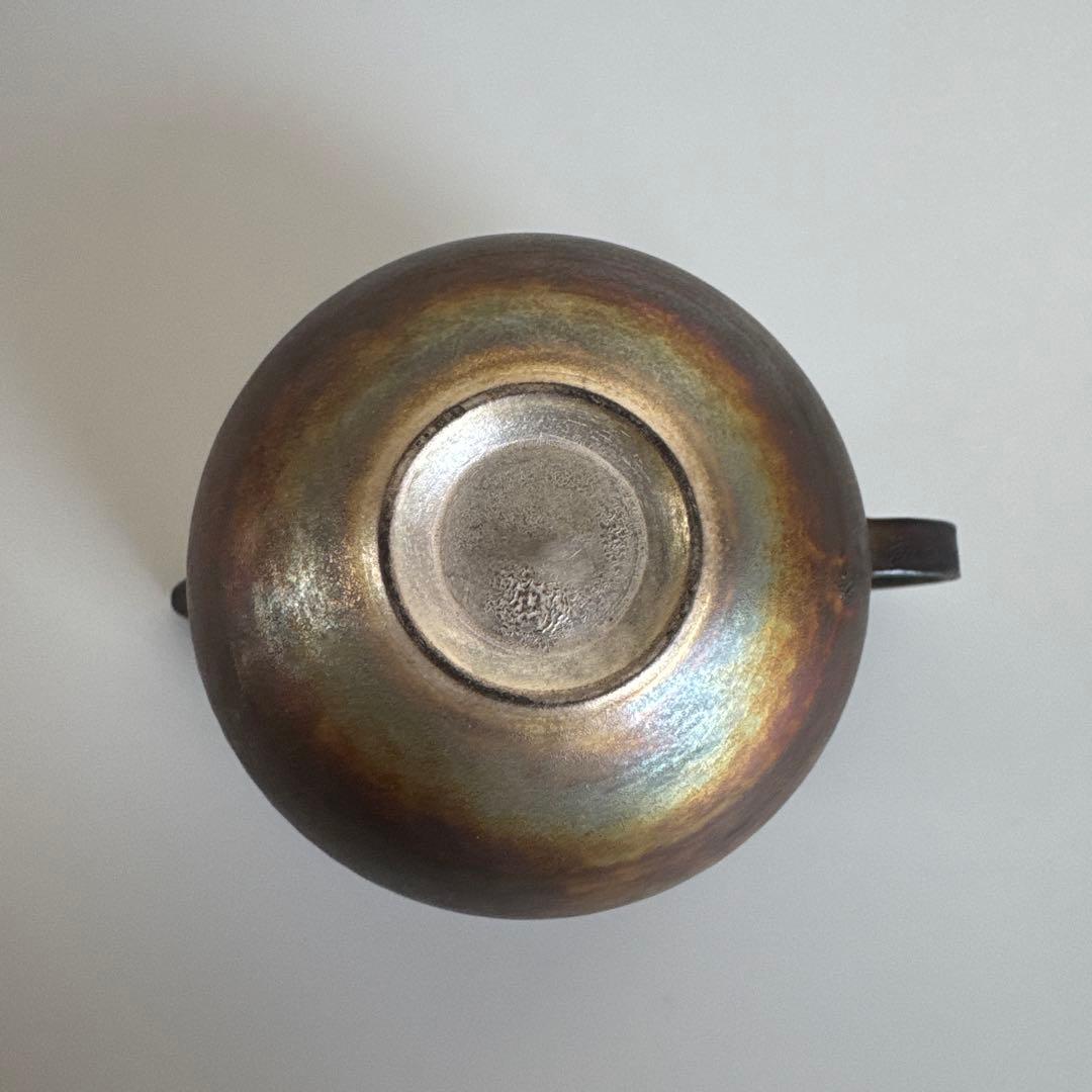 服部竜也　銀彩　ポット　陶器