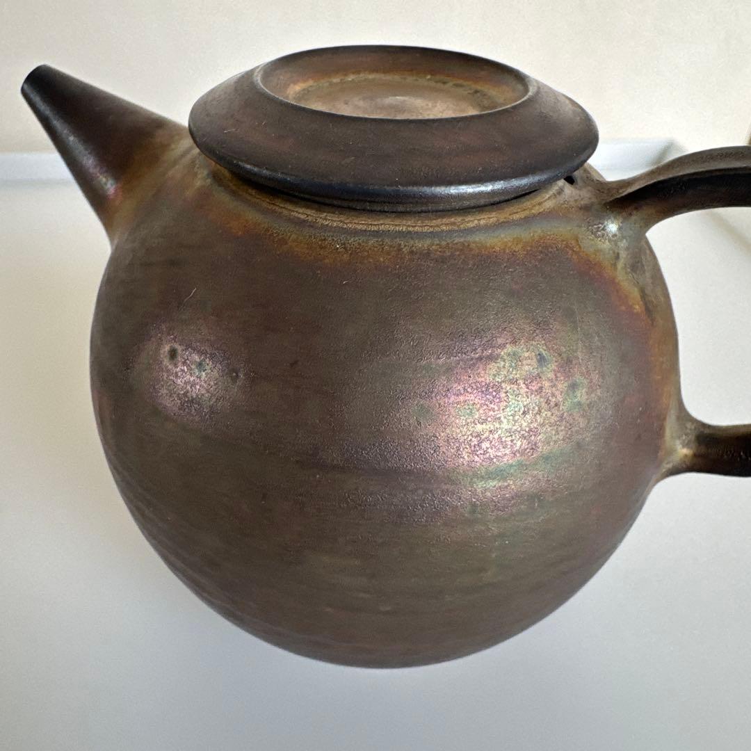 服部竜也　銀彩　ポット　陶器